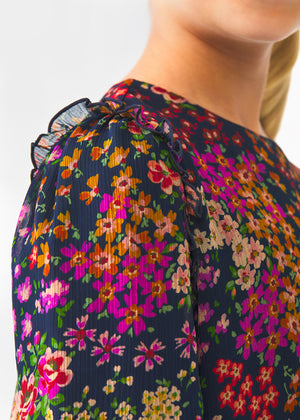 Rochie fete multicolor lejera imprimeu floral 5-8 ani