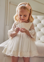 Rochita bebe tul broderie dantela