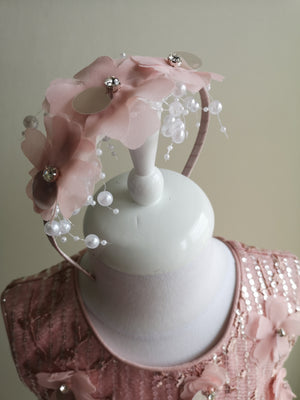 Rochie CopatiLidia culoare Roz, rochie din tafta cu flori aplicate. Rochii Elegante Fete. Rochite de ocazie, evenimente. Livrare gratuita pe Copatiliu.ro