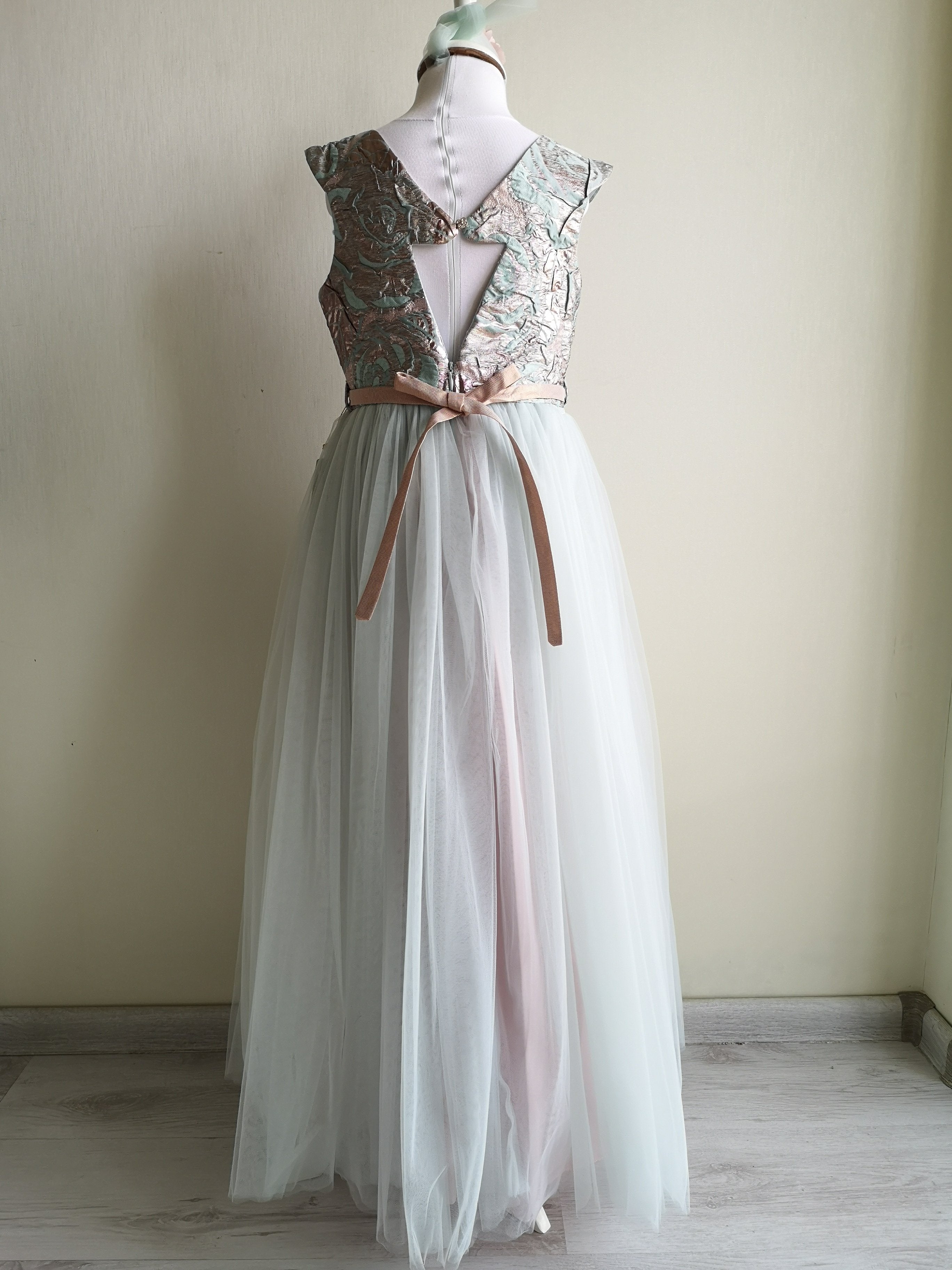 Rochie CopatiLoz culoare turcoaz-roz . Rochii Gala fete. Livrare gratuita pe Copatiliu.ro