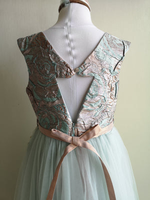 Rochie CopatiLoz culoare turcoaz-roz . Rochii Gala fete. Livrare gratuita pe Copatiliu.ro