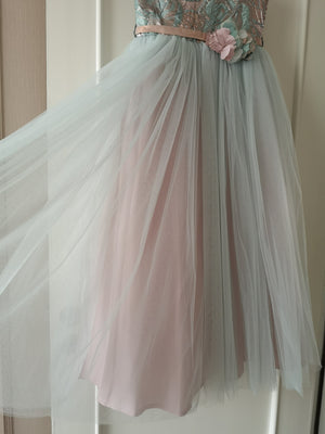Rochie CopatiLoz culoare turcoaz-roz . Rochii Gala fete. Livrare gratuita pe Copatiliu.ro